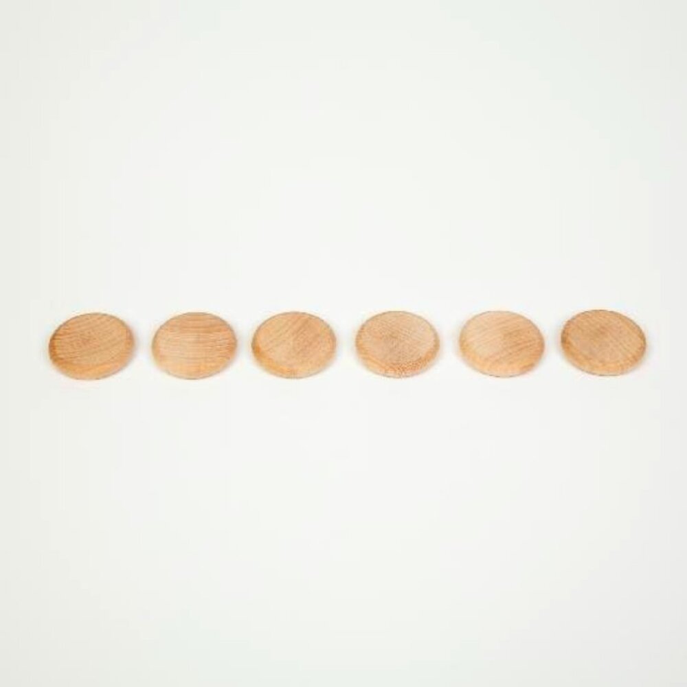 NWT Grapat Wooden Toys Natural Coins Set of 6